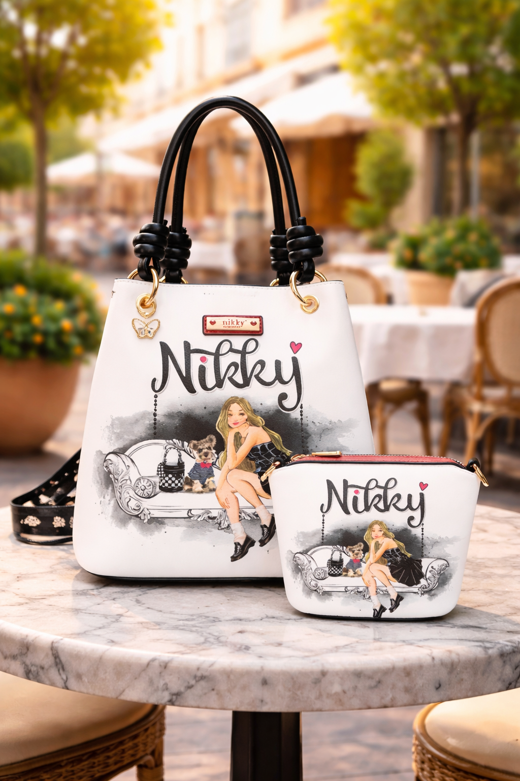 Nikky 2 PC Shoulder Bag