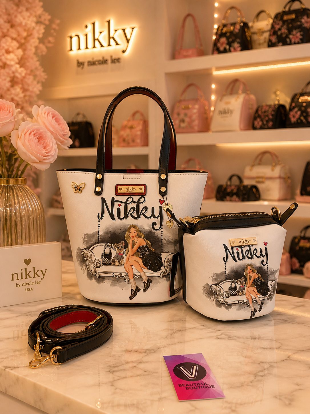 Nikky 2 PC Small Shoulder Bag