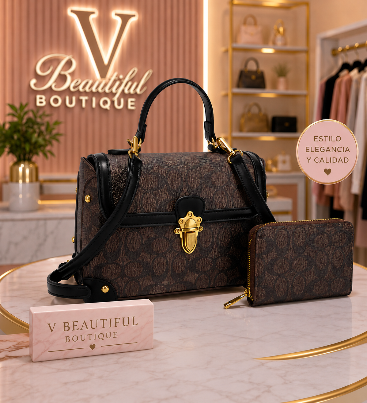 Handbag and Wallet Set